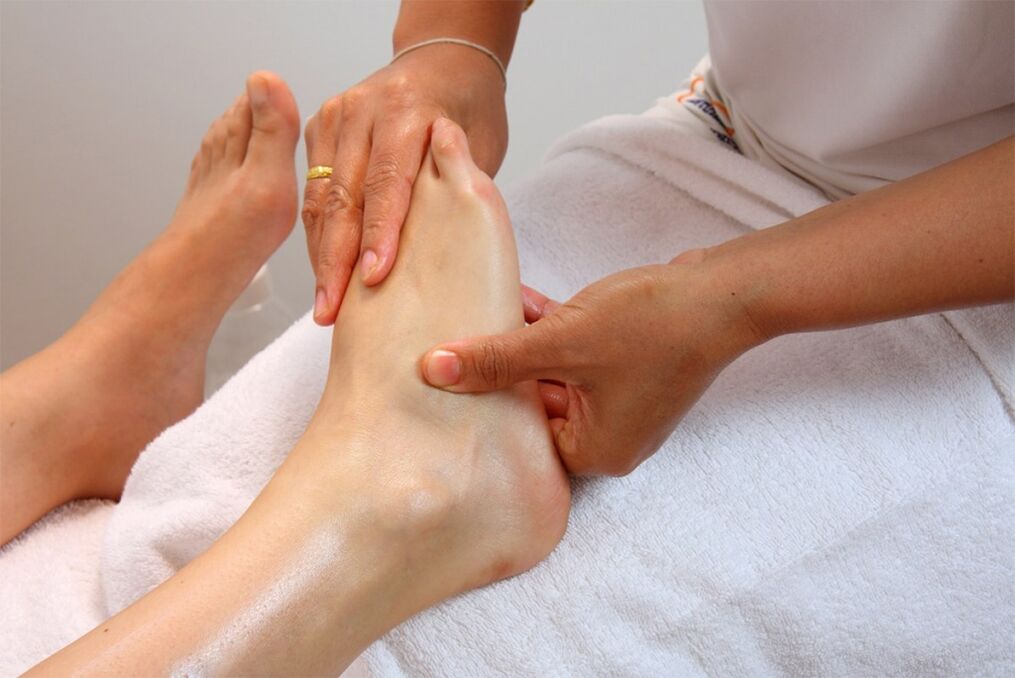 rubbing the foot for osteoarthritis of the ankle joint