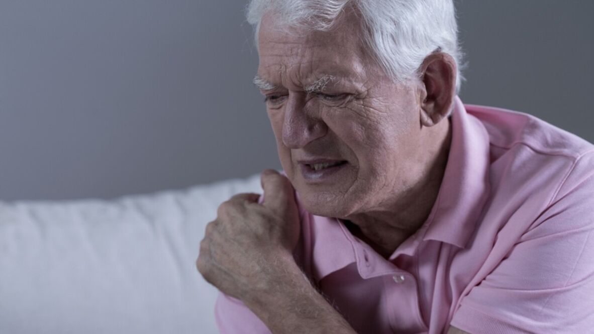pain in the shoulder joint due to osteoarthritis